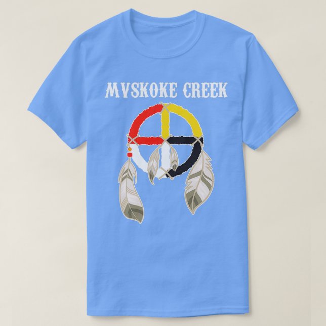 Camiseta Mvskoke Creek Muskogee Native American  (Frente do Design)