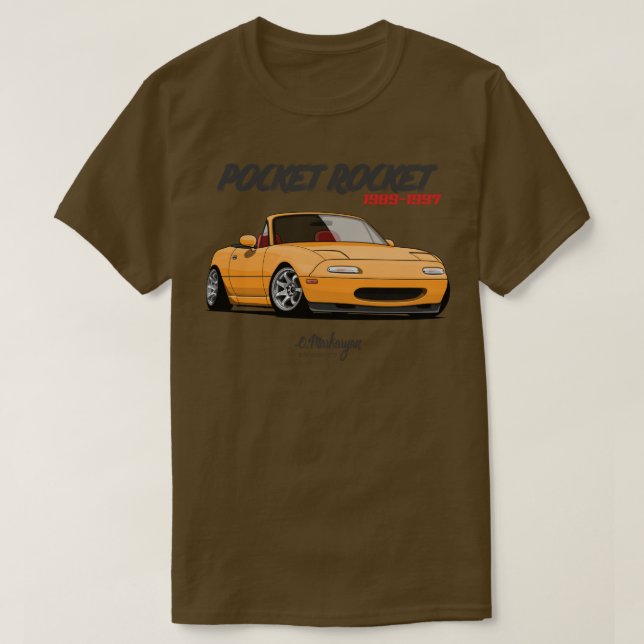 Camiseta MX5 Miata Amarelo (Frente do Design)