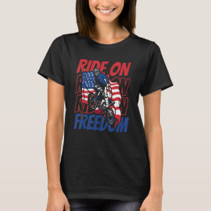 Camiseta Mx Motocross Estados Unidos Flag Bike Biker - Dirt