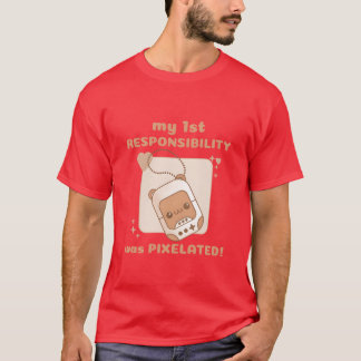 Camiseta my 1st Responsibility was Pielated Bear Gamer vint