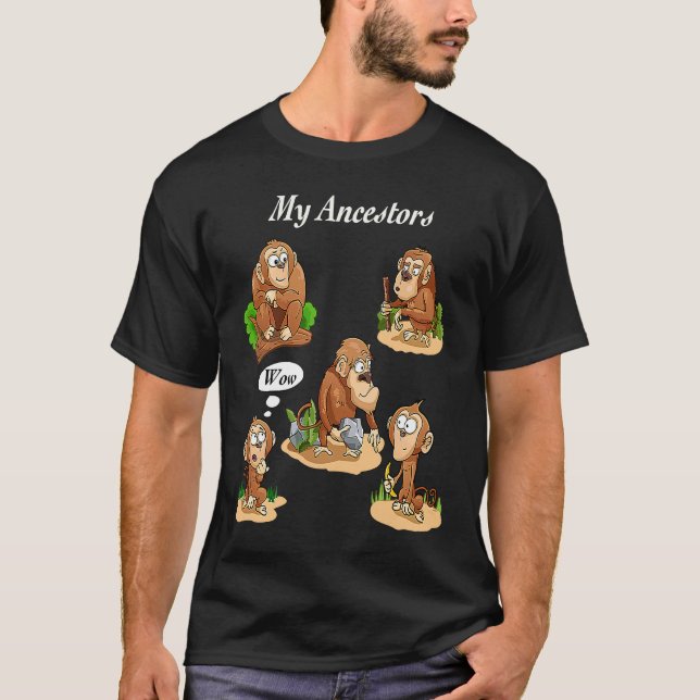 Camiseta My Ancestors monkey graphic (Frente)