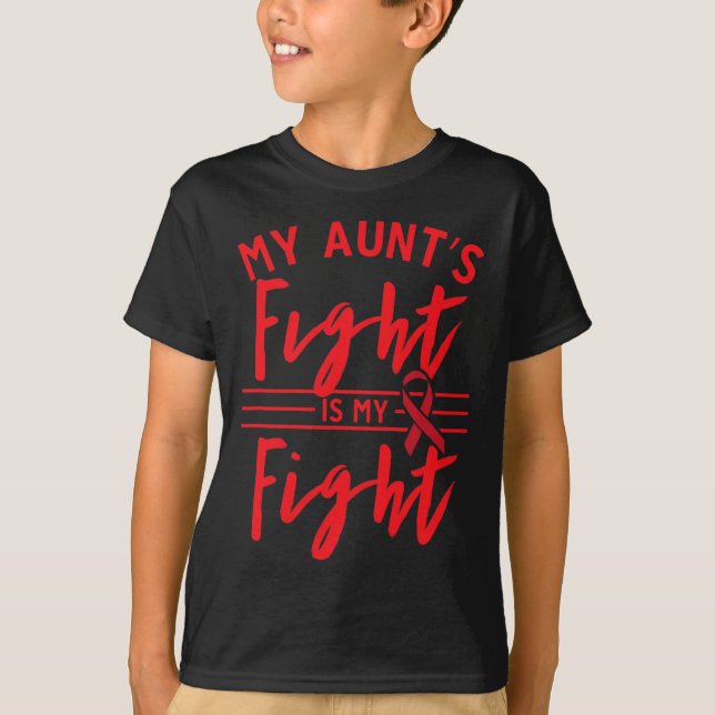 Camiseta My Aunt's Fight Is My Fight Blood Cancer Awareness (Frente)