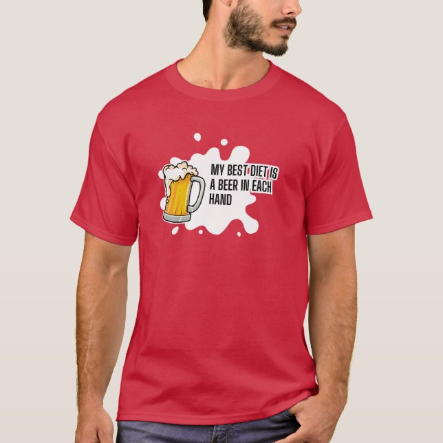 Camiseta My Best Diet Is A Beer – Funny Drinking Gift (Frente)
