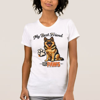 Camiseta My Best Friend Has Paws Dog Lover Design