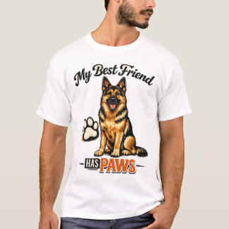 Camiseta My Best Friend Has Paws Dog Lover Design