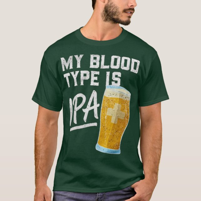 Camiseta My Blood Type Is IPA (Frente)