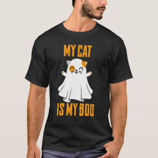 Camiseta My Cat Is My Boo Halloween Cat
