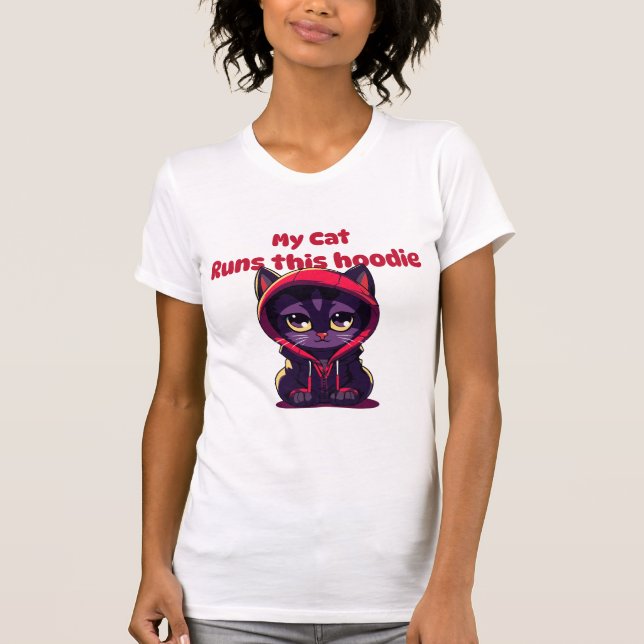 Camiseta My cat runs this hoodie (Frente)