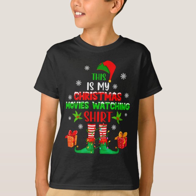 Camiseta My Christmas Movies Watching Shirt Cute Elf Costum (Frente)