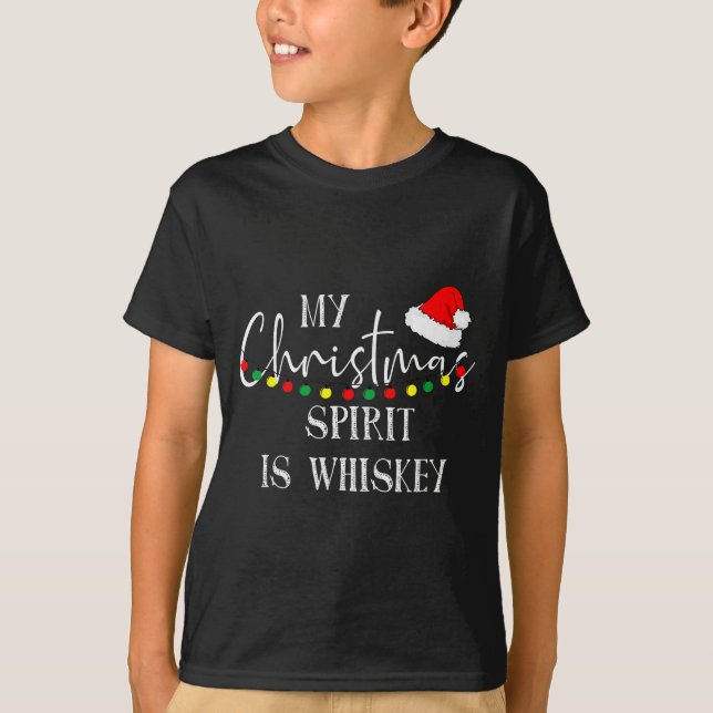 Camiseta My Christmas Srit Is Whiskey Liquor Drinker Christ (Frente)