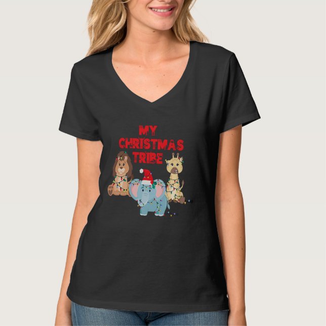 Camiseta My Christmas Tribe Holiday Animals (Frente)