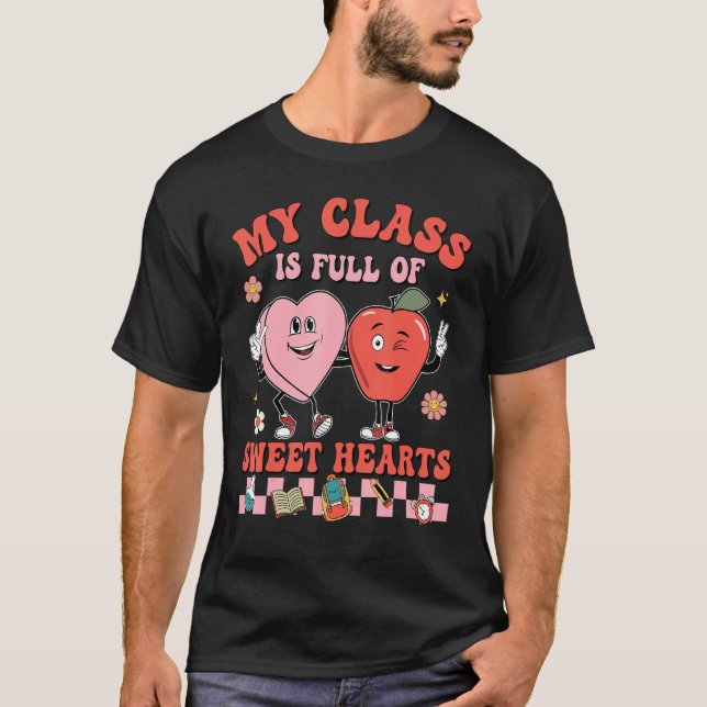 Camiseta My Class Is Full Of Sweet Hearts Hippie Teacher Va (Frente)