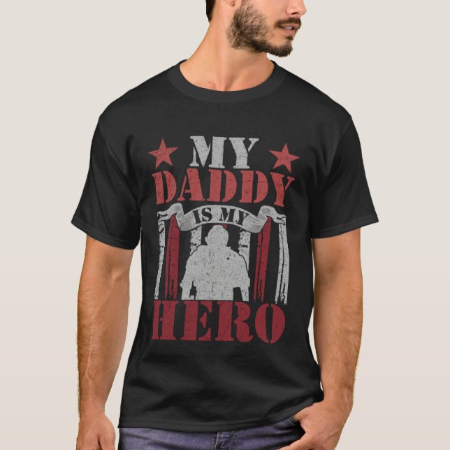 Camiseta my daddy is my hero my dad is my hero (Frente)