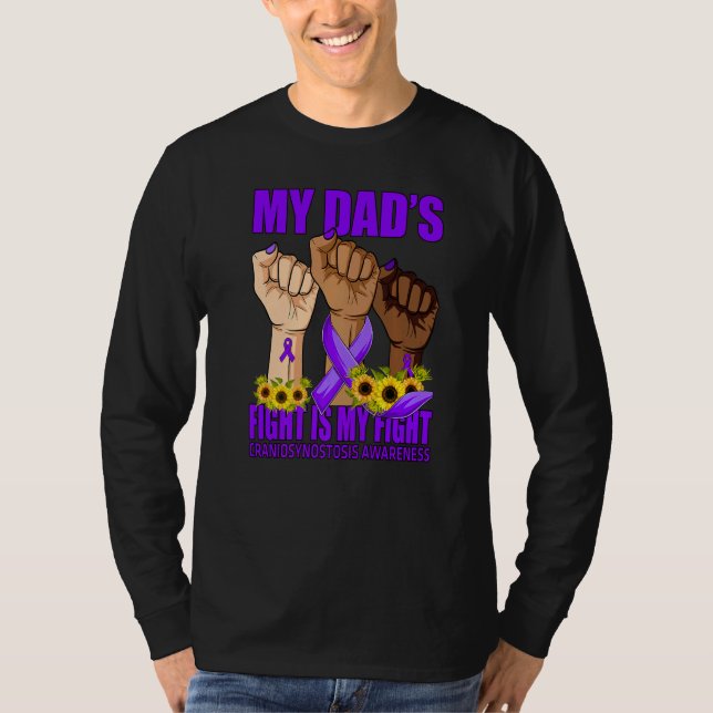 Camiseta My Dad's Fight Is My Fight Craniosynostosis Awaren (Frente)