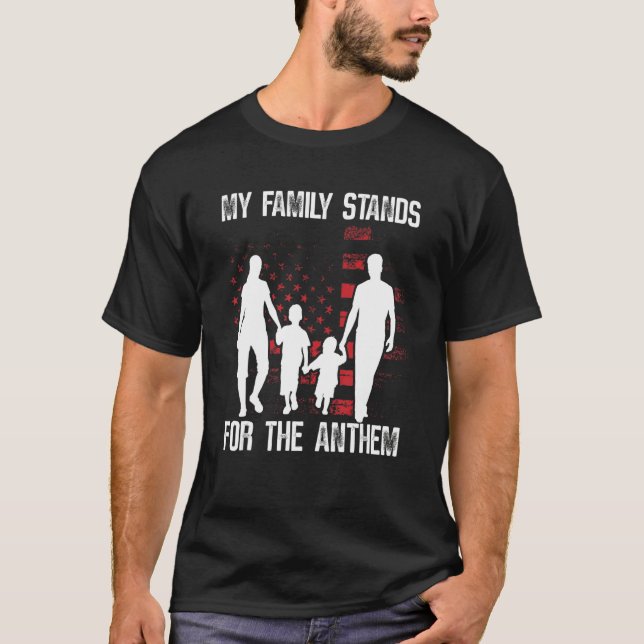 Camiseta My Family Stands for the Anthem 2nd Amendment (Frente)