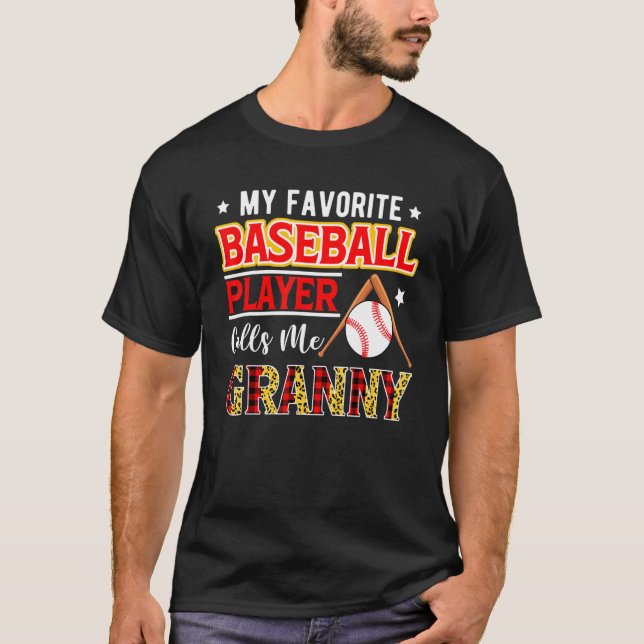 Camiseta My Favorite Baseball Player Calls Me Granny Mother (Frente)