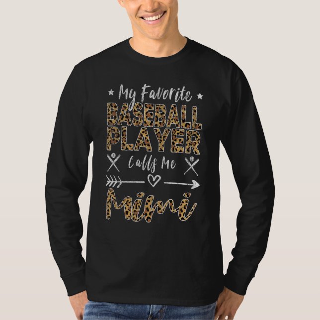 Camiseta My Favorite Baseball Player Calls Me Mimi Grandma (Frente)