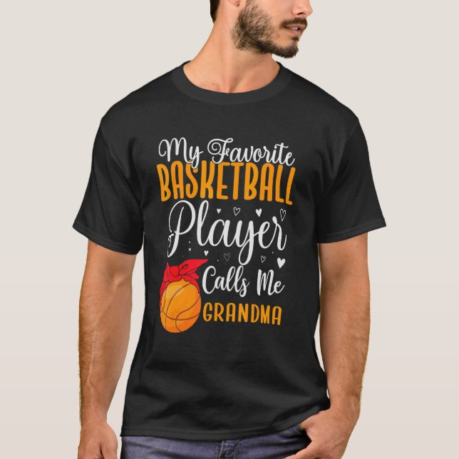 Camiseta My Favorite Basketball player calls me Grandma Cut (Frente)