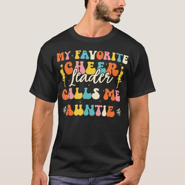 Camiseta My Favorite Cheerleader Calls Me Auntie Cheerleadi (Frente)