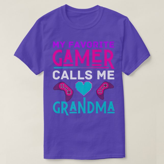 Camiseta My Favorite Gamer Calls Me Grandma Video Game Funn (Frente do Design)