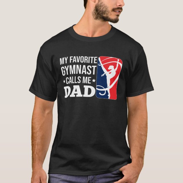 Camiseta My Favorite Gymnast Calls Me Dad (Frente)
