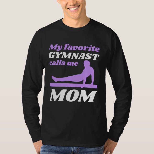 Camiseta My Favorite Gymnast Calls Me Mom Gymnastic   6 (Frente)