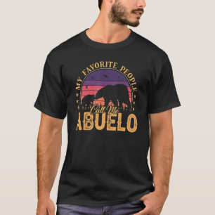 Camiseta My Favorite People Call Me Abuelo Men Retro Bear G