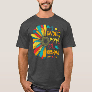 Camiseta My Favorite People Call Me Grandma Daisy Flower Gr