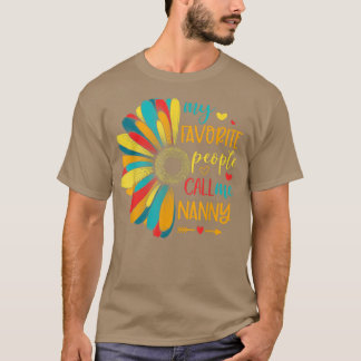 Camiseta My Favorite People Call Me Nanny Daisy Flower Nann