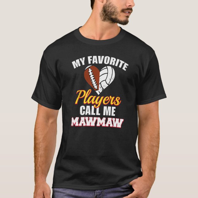 Camiseta My Favorite Players Call Me MawMaw Football Volley (Frente)