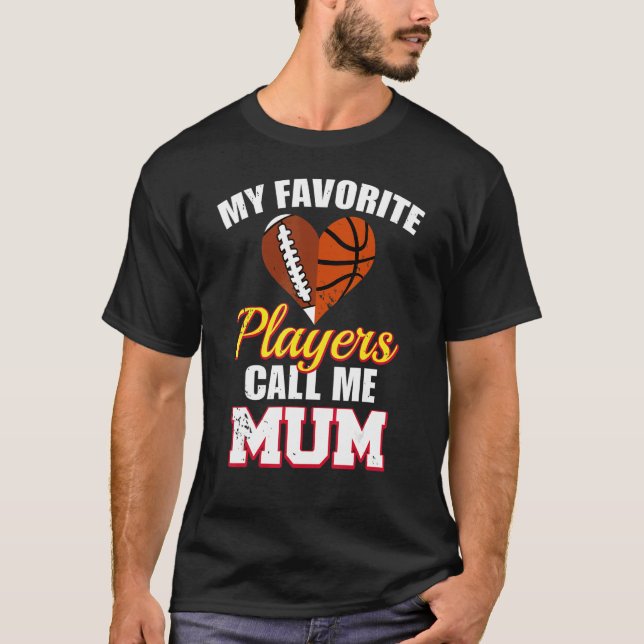 Camiseta My Favorite Players Call Me Mum Rugby Football Bas (Frente)