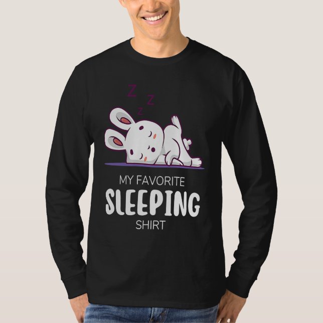Camiseta My Favorite Sleeping  Animal Sleeping  Rabbit (Frente)