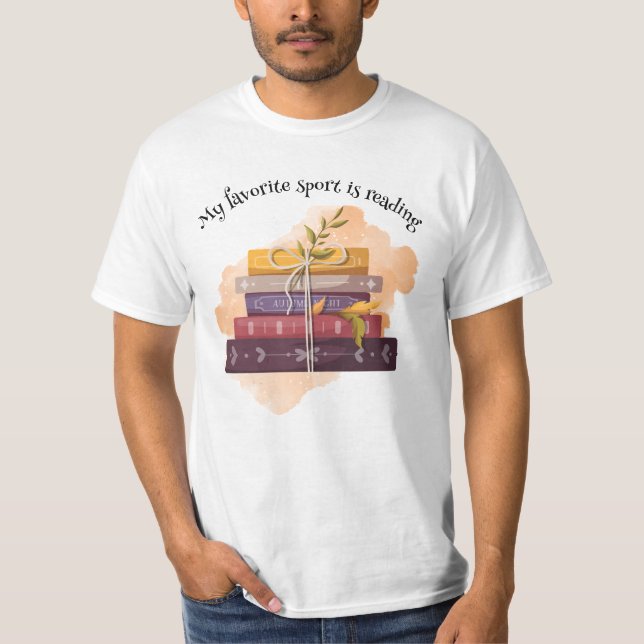 Camiseta My favorite sport is reading (Frente)