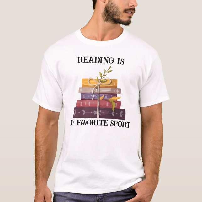 Camiseta My favorite sport is reading (Frente)