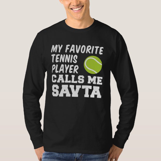 Camiseta My Favorite Tennis Player Calls Me Savta Jewish Gr (Frente)