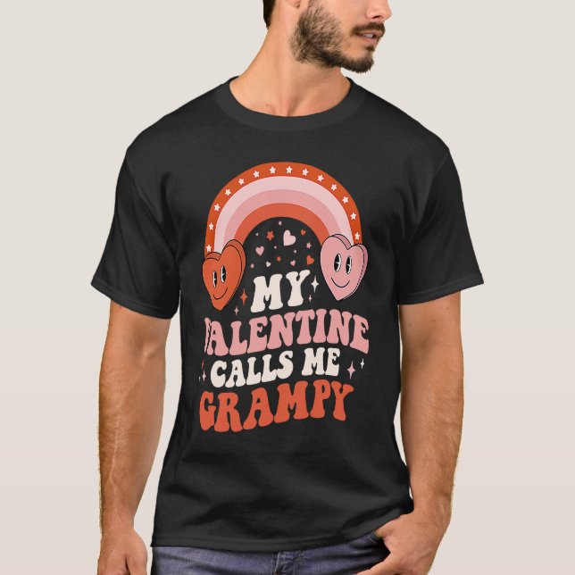 Camiseta My Favorite Valentine Calls Me Grampy Valentines D (Frente)