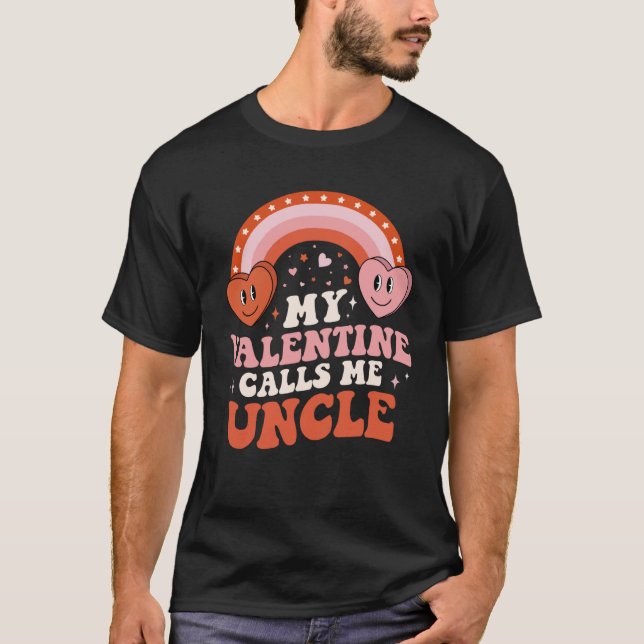 Camiseta My Favorite Valentine Calls Me Uncle Valentines Da (Frente)