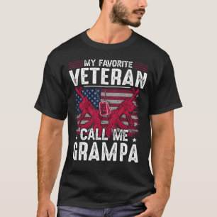 Camiseta My Favorite Veteran Call Me GRAMPA Veteran Day