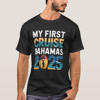 Camiseta My First Cruise Bahamas 2025 Tropical Sunset Tee
