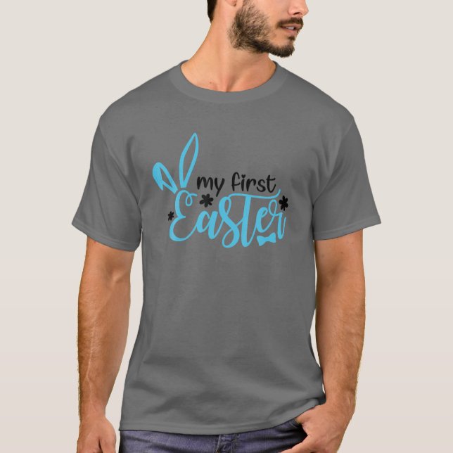 Camiseta My First Easter Bunny Ear Girls Kids Happy Easter (Frente)