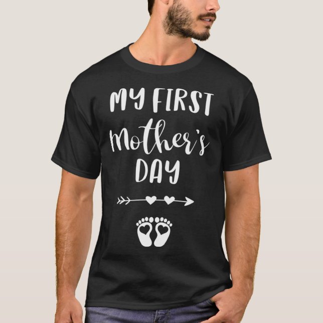 Camiseta My First Mother s Day Pregnancy Announcement Expec (Frente)