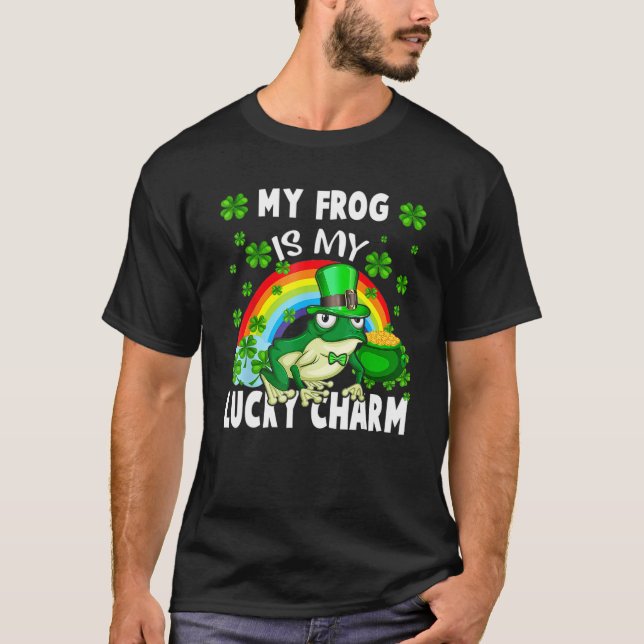 Camiseta My Frog Is My Lucky Charm Happy St Patricks Day (Frente)