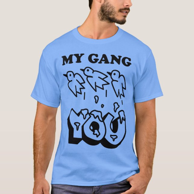 Camiseta MY GANG vs YOU retro (Frente)