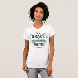 Camiseta My Grace is Sufficient Scripture Teal
