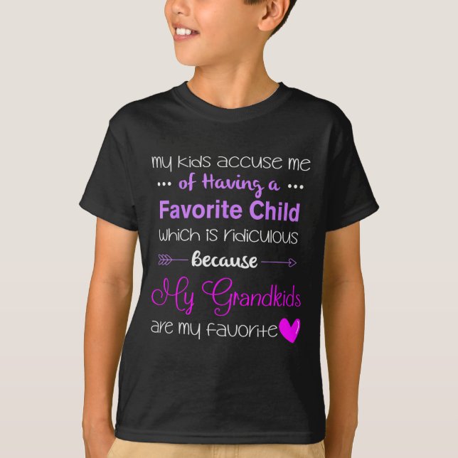 Camiseta My Grandkids Are My Favorite Funny Grandma  (Frente)