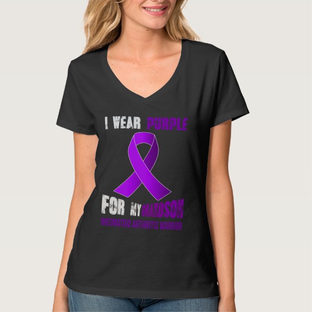 CAMISETA MY GRANDSON  MY RHEUMATOID ARTHRITIS WARRIOR (Frente)