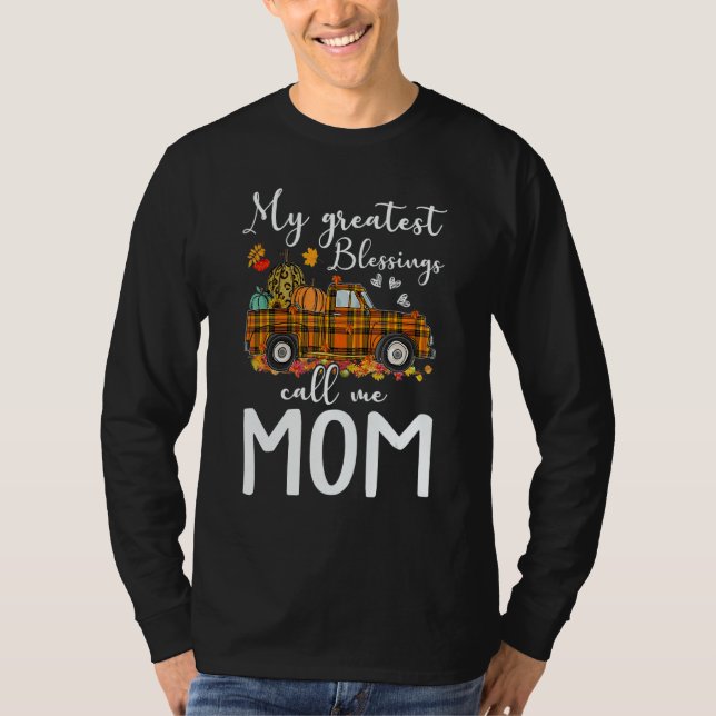 Camiseta My Greatest Blessings Call Me Mom Autumn (Frente)