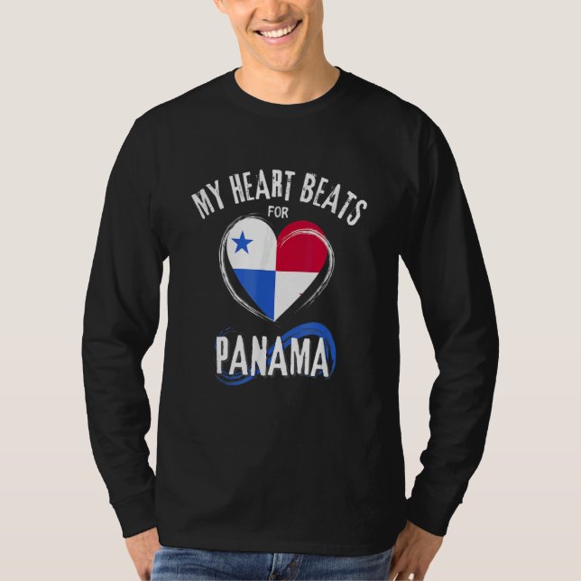 Camiseta My Heart Beats for Panama  Panamanian Pride (Frente)