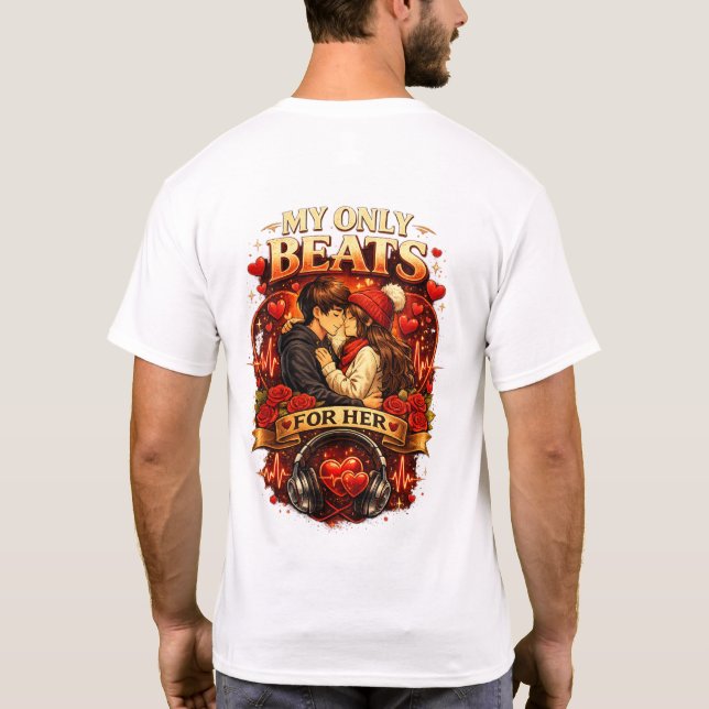 Camiseta My Heart Beats Only for Her (Verso)