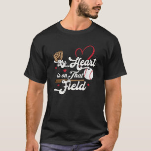 Camiseta My Heart Is On This Field Softball Sport Baseball